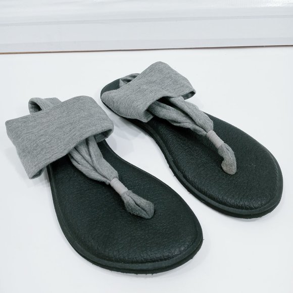 Sanuk Shoes - Sanuk Gray Yoga Slingback Thong Sandal